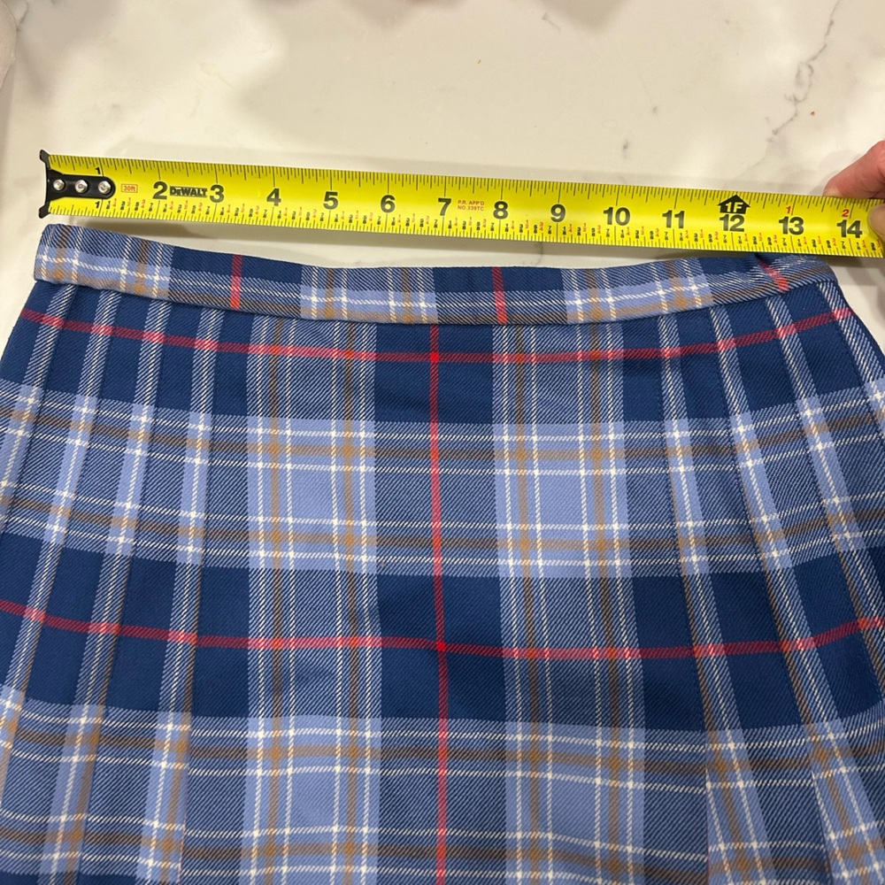 Pendleton Blue and Red Plaid A-Line Skirt - Picture 5 of 6